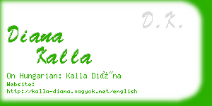 diana kalla business card